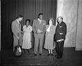 Image of Paul Robeson, Earl Robinson, and Florence James, Seattle, 1947