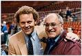 Image of Jim Marsh with actor Vic Tayback at the Kingdome. Seattle, circa 1983