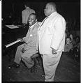Image of Count Basie and Jimmy Rushing on stage at the Civic Auditorium, Seattle, circa 1946