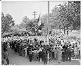 Image of Whittier School students at flag raising, Seattle, June 14, 1940